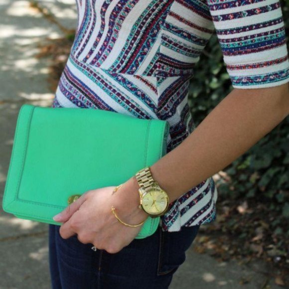 J. Crew Handbags - NEW J Crew Tillary Bag Green Shoulder Bag Small